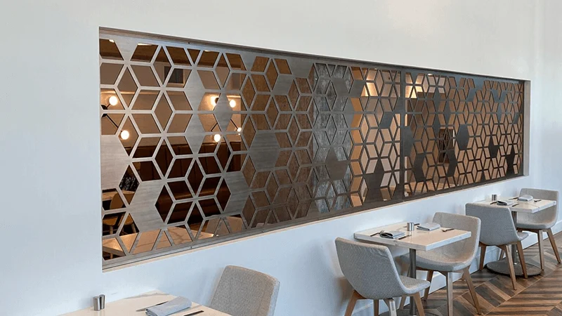 Laser cut architectural metal design