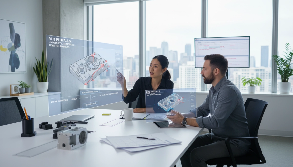 Chyby při RFQ CNC a integrace zpětné vazby DFM