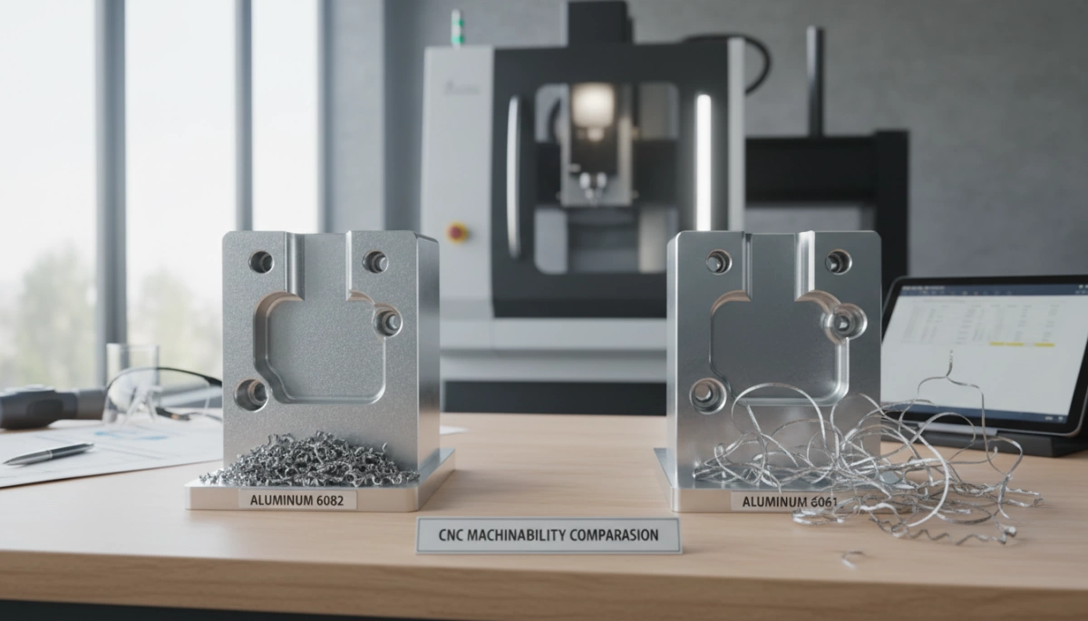 Aluminum 6082 vs 6061 CNC machinability comparison