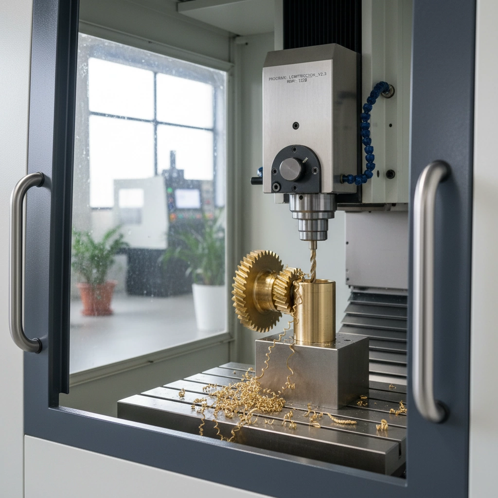 Usinage CNC de pignons et de bagues en laiton pour une faible friction