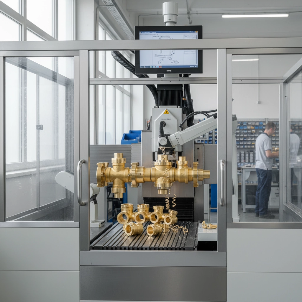 Brass Plumbing Components CNC Machining Valves Fittings Manifolds