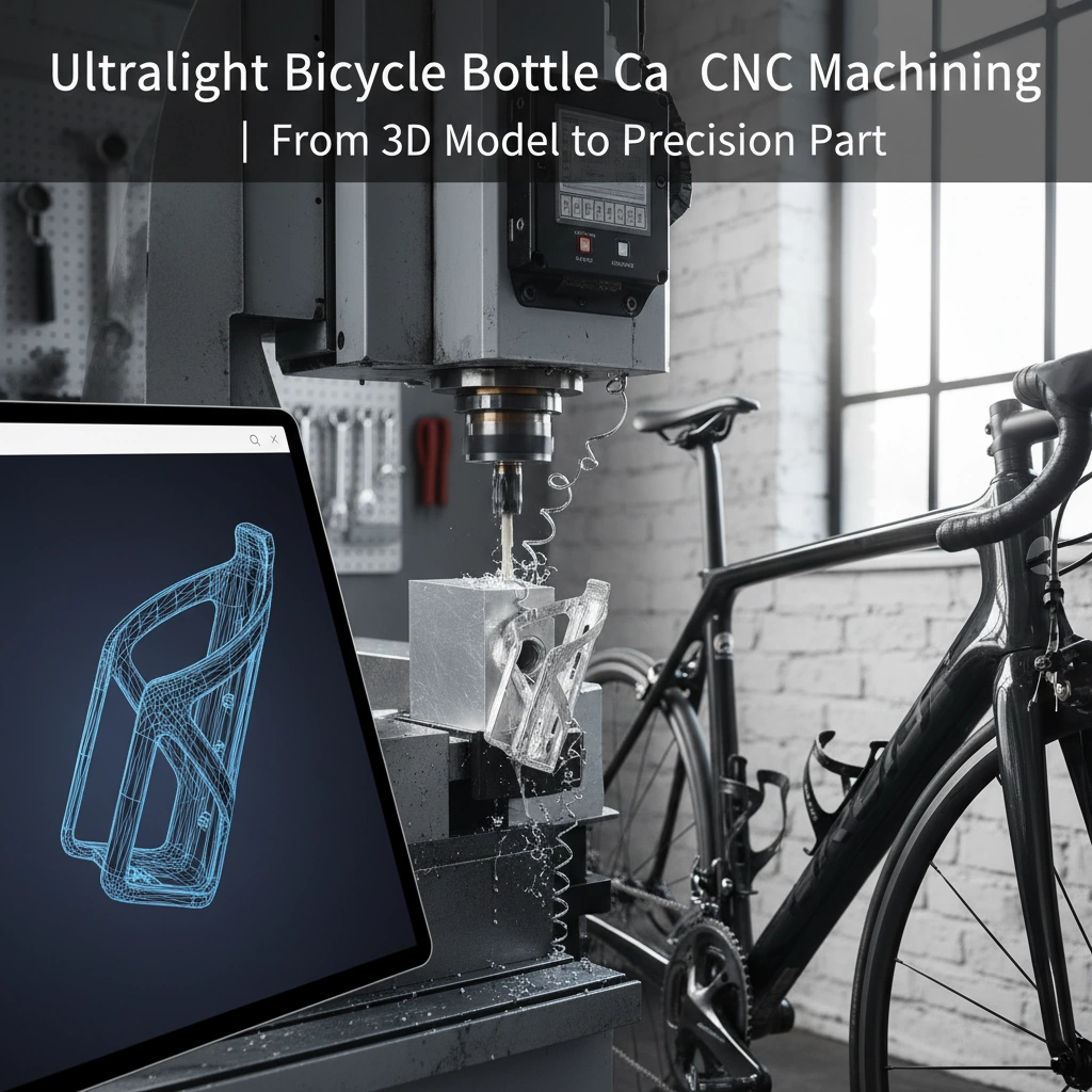 Ultralight CNC Machined Bicycle Bottle Cage From 3D Model