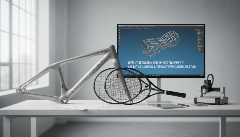 CNC-Gitterbearbeitung und Topologieoptimierung für Sportgewichtreduzierung 6 Gewichtsreduzierung für Sportausrüstung durch CNC-Gitter 1