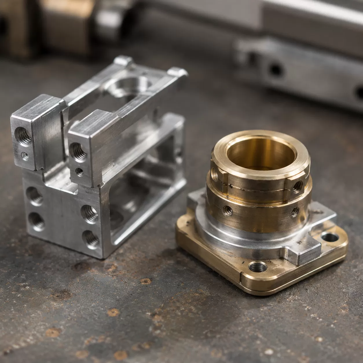 Maßgeschneiderte CNC-Bearbeitung für Robotik-Automatisierungsteile Europa Lieferung 1 Gemischte Messing- und Aluminiumbaugruppen CNC-Bearbeitungsleitfaden
