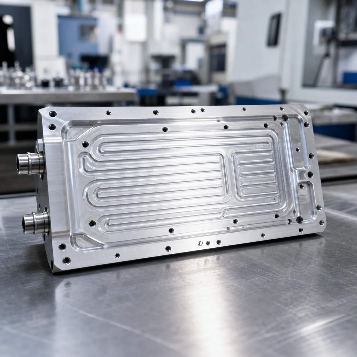 Precision CNC Machining Services | ZSCNC 11 Custom CNC Machined Liquid Cold Plates for Energy Storage